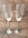 Set of 2 crystal champagne flutes
