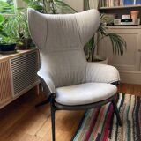 Bicolour armchair P22 Cassina designed by Patrick Norguet