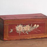 Small antique chest with floral patterns (circa 1900) #39