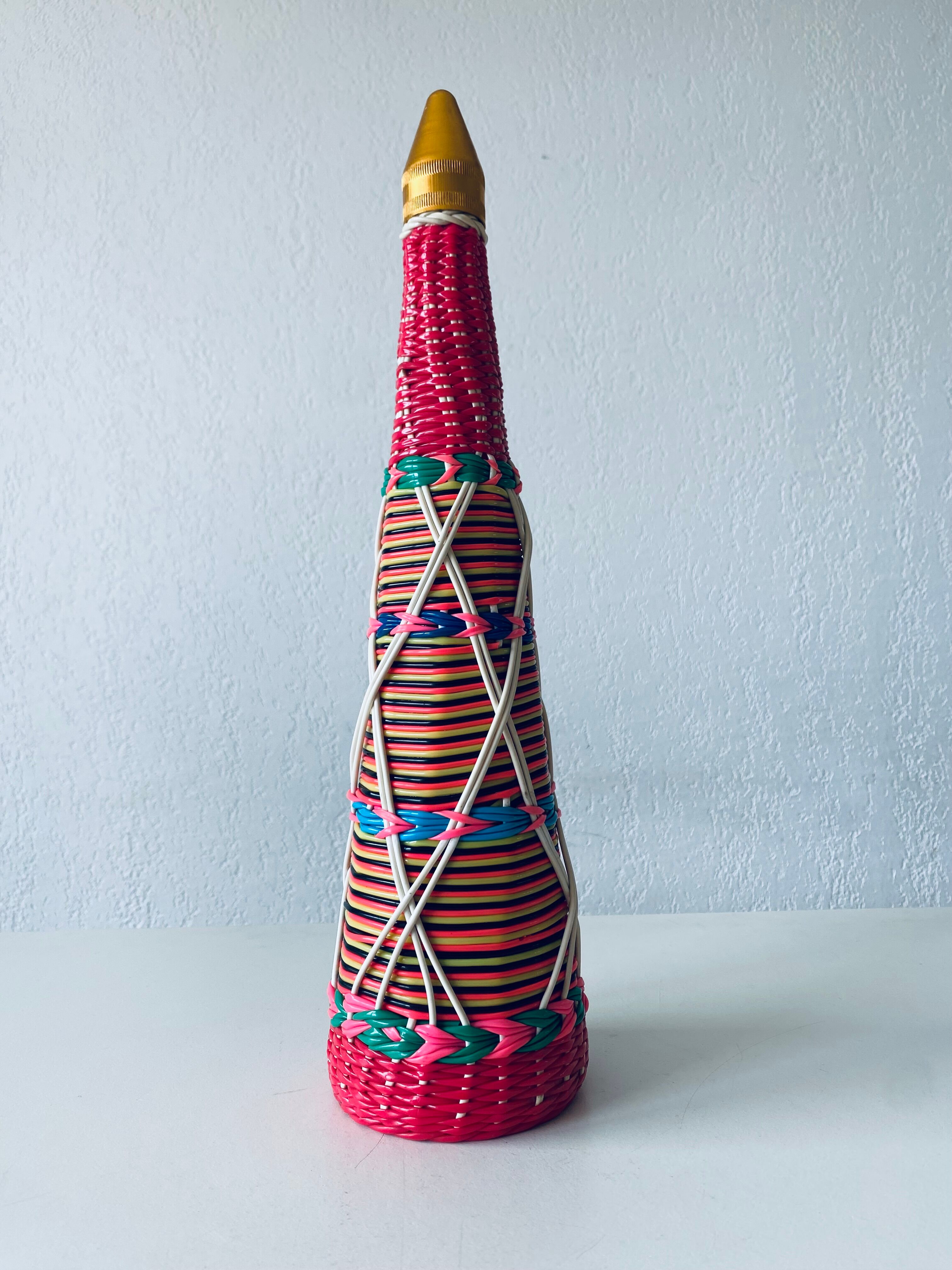 Vintage scoubidou decanter