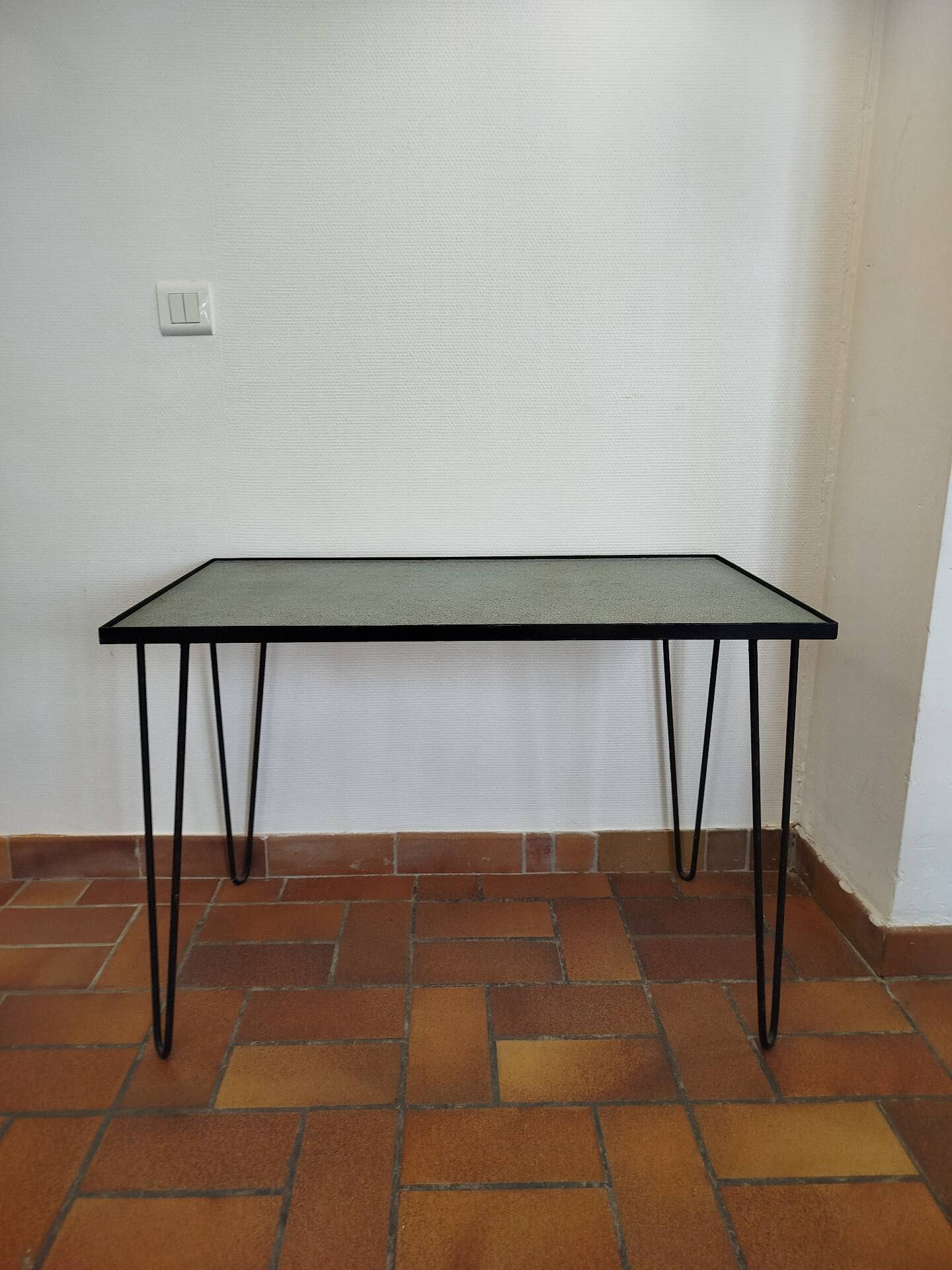 Metal and glass console