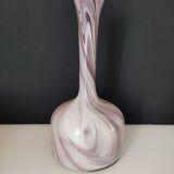 Set of two Murano marmorean glass vases
