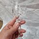 8 Bohemian crystal stemmed glasses