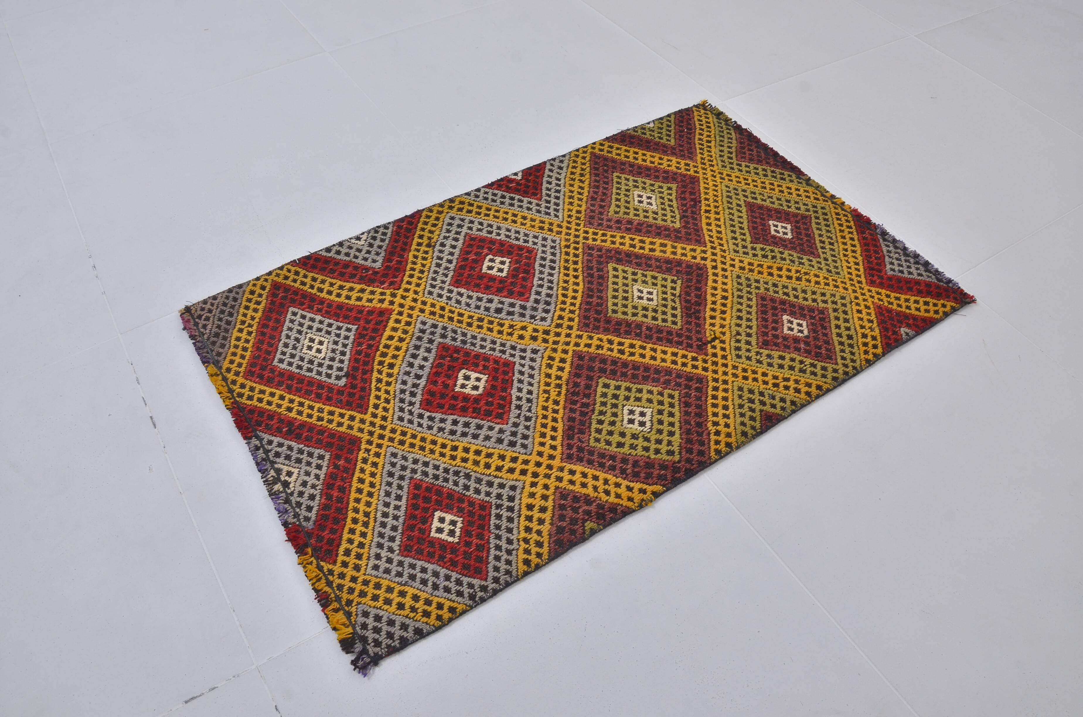 Small Decorative Oushak Kilim