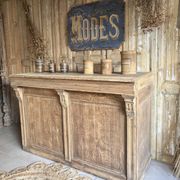 Magnifique Ancien Comptoir De Commerce En Chêne À Nombreux Tiroirs