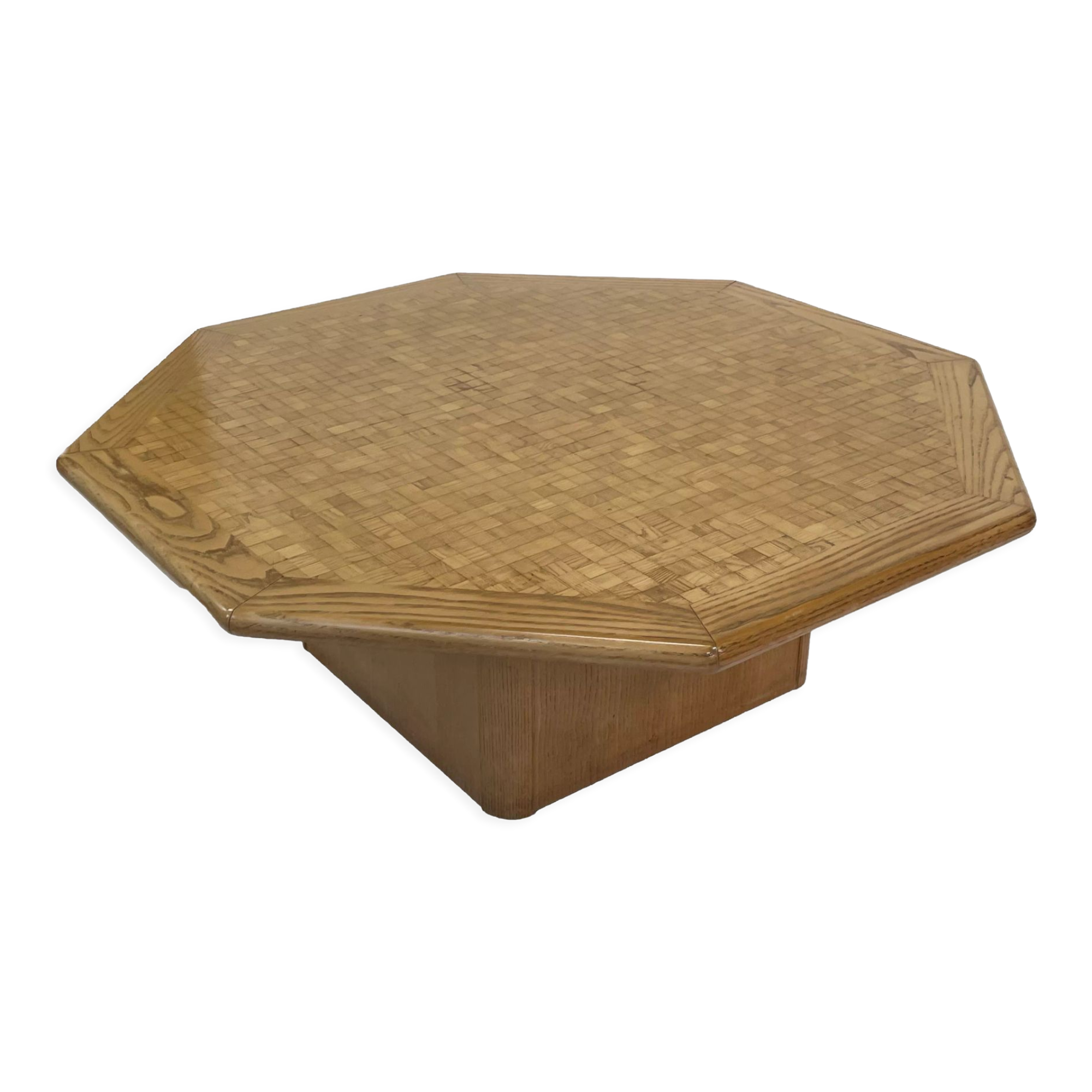 Vintage coffee table 1980s wood minimalist design