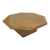 Table basse vintage minimaliste en bois des années 1980