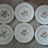 set of 6 Fabiola Digoin Sarreguemines soup plates