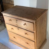 vintage solid pine chest of drawers