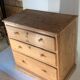 vintage solid pine chest of drawers