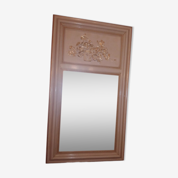 Large carved wooden mirror 70x125cm