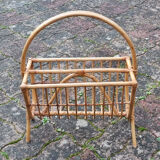 Magazine holder bamboo, vintage 60s