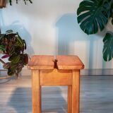 1970s chalet stool, solid pine