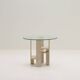 Travertine side table by Willy Ballez, 1970s Belgium.
