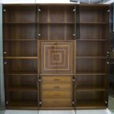 Signed Luciano Frigerio Rare Italian Inlaid Bar Cabinet "Paganini", 1975s