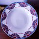 Assiettes art deco en faience : 10 plates et 11 creuses