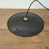 Hanging lamp in black enamelled plate