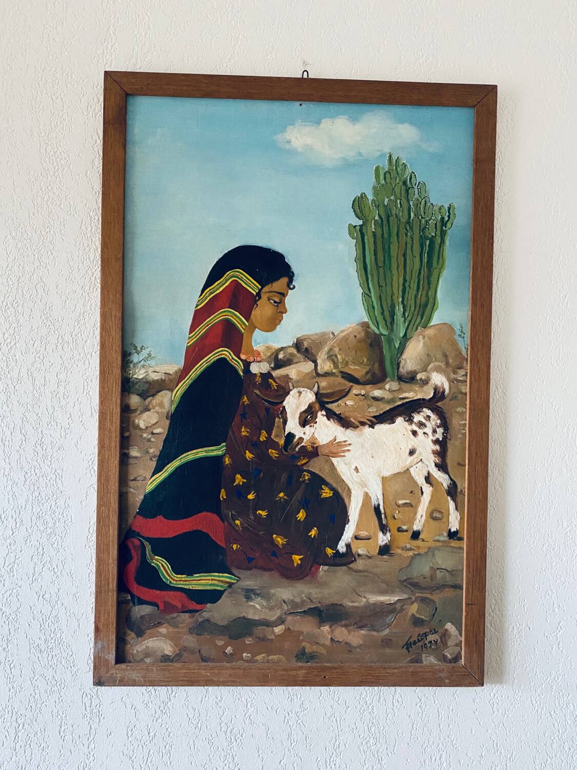 Orientalist painting on cardboard