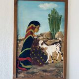 Tableau orientaliste sur carton