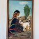 Orientalist painting on cardboard