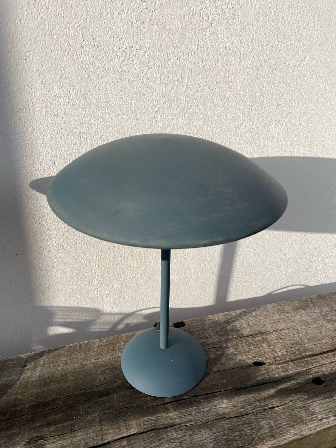 Pair of blue metal lamps Habitat, 1996