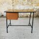 Vintage metal and formica desk with 2 drawers, circa 60's