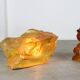 Vintage Italian Yellow Sculpture Lamp, 70s