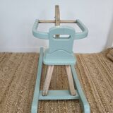 Wooden and celadon green rocking horse