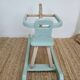 Wooden and celadon green rocking horse