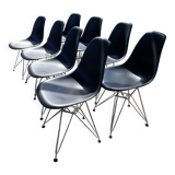 Chaises VITRA - Charles Eames - Modèle Plastic Side Chair pieds Tour Eiffel