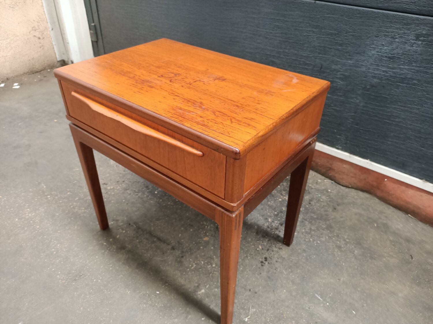 Scandinavian teak bedside table