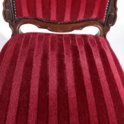 Nineteenth-century French carved chair with red velvet