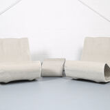 Swisspearl/Eternit Willy Guhl set of 2 Loop Chairs and 1 Loop Table