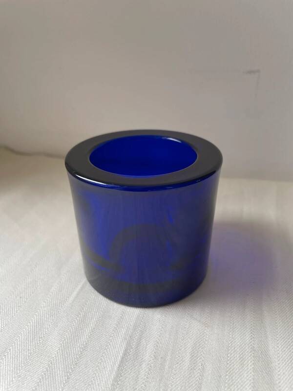 Iittala Kivi x Marimekko Vintage Royal Blue Candle Holder