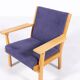 Fauteuil design scandinave par Hans Wegner pour Getama, Danemark 1980