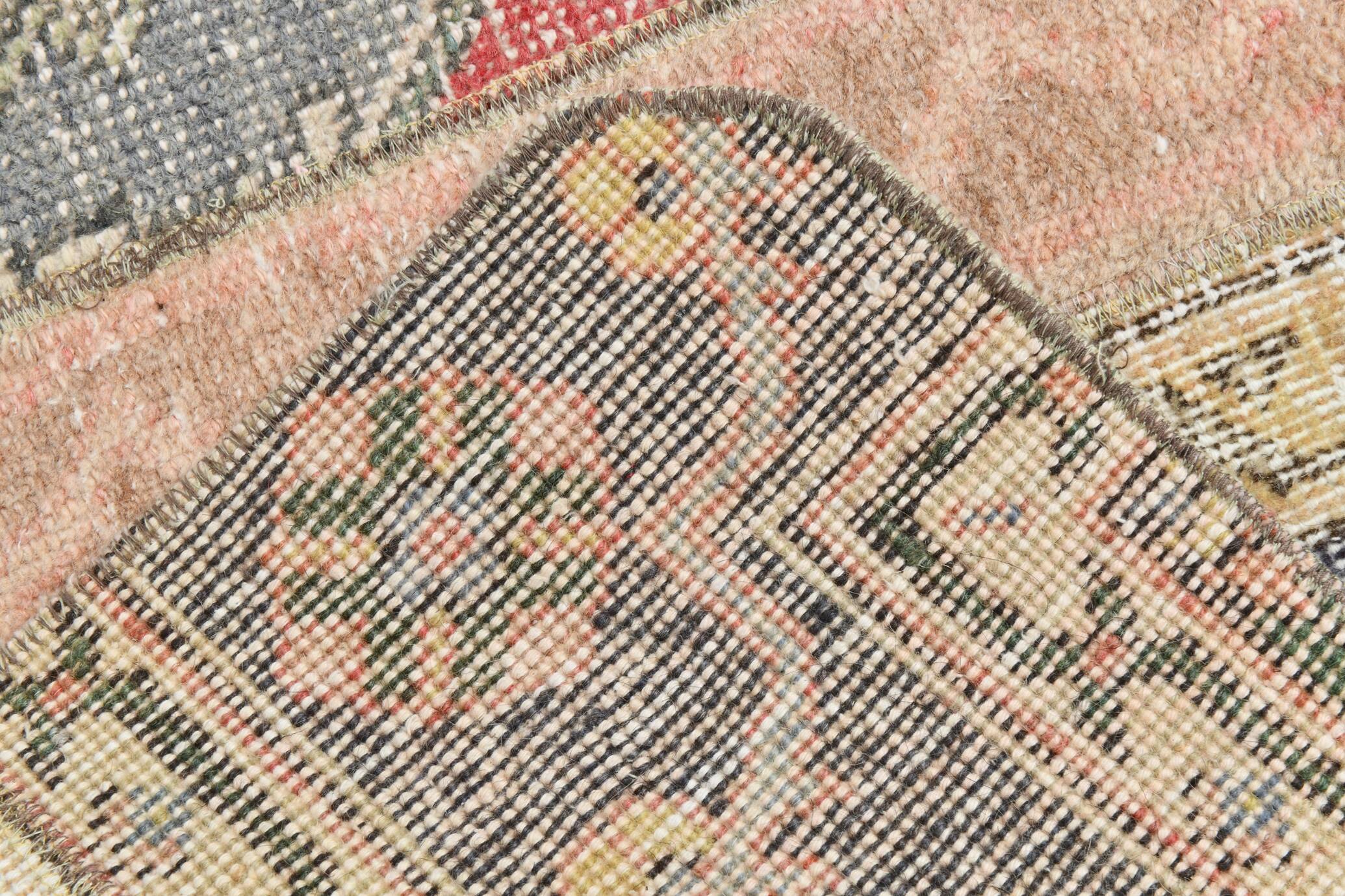 2x9 Multicolor Rustic Boho Vintage Runner Rug, 70x282 Cm