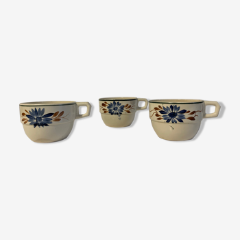 Set of 3 coffee cups reine hbcm