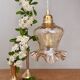 Suspension tulipe vintage en verre ambré