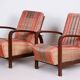 Set of Art Deco Armchairs in Oak, Czech, 1930s
