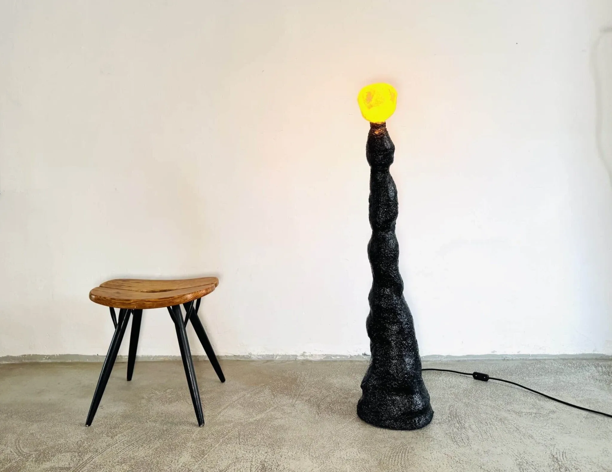 Lampe de sol Black Meteor par Jonathan Bocca pour Job Studio, Italie, 2023