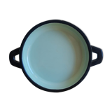 Plat a oeufs vert acier émaillé vintage