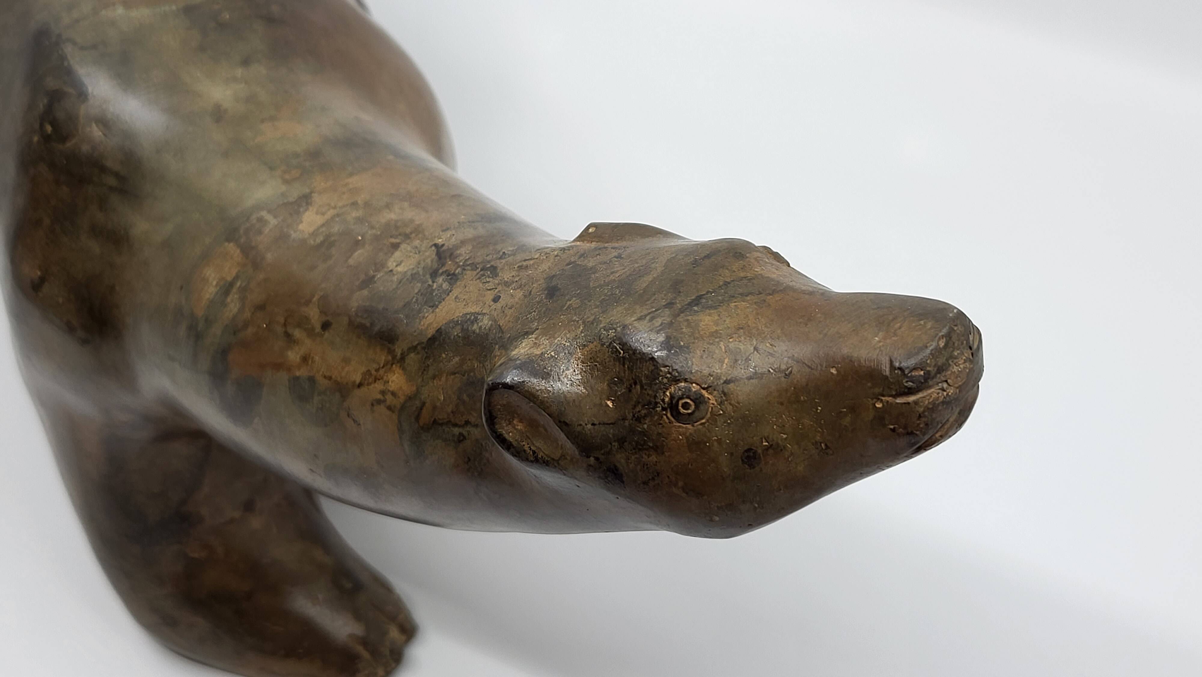 Polar Bear Sculpture by Pierre Chenet in bronze France Circa 2000