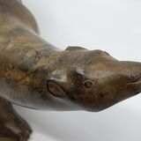 Polar Bear Sculpture by Pierre Chenet in bronze France Circa 2000
