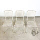 Set of three vintage industrial bistro chairs by Matieu Matego
