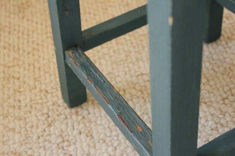 Antique French wooden stool