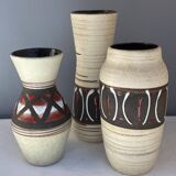 Three West German ceramic vases