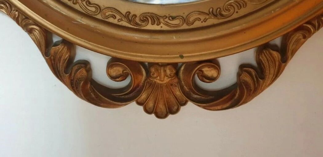 Italian mirror Louis XVI style in gold resin