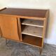 Vintage storage cabinet sliding doors and compass legs