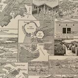 Set of 2 lithographs on the ports of 1897