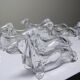 Vintage Gervais Danone knife holders, dachshund design, clear plastic